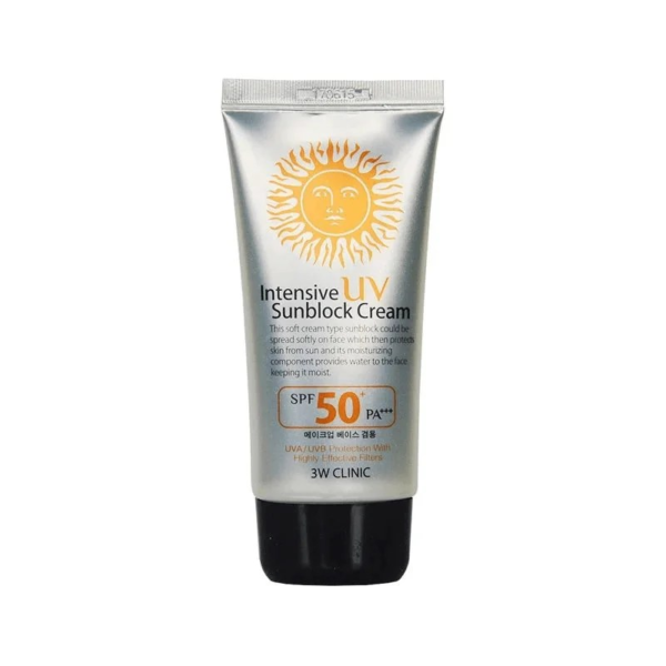 3W Clinic Intensive UV Sunblock Cream SPF50 PA+++ 70ml - Glowstar