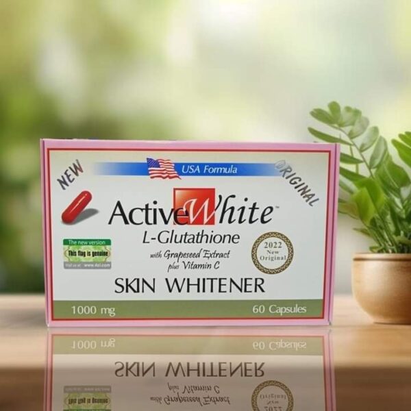 Active White L-Glutathione Skin Whitener 60 Capsules