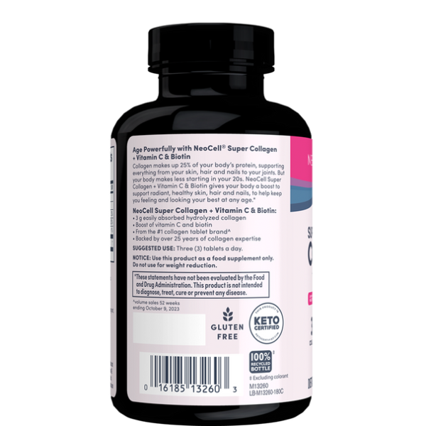 Super Collagen + Vitamin C & Biotin, 180 Tablets Collagen Tablets with Vitamin C & Biotin - Image 10