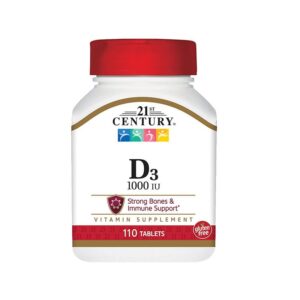 21st Century, D3, 25 mcg (1000 IU), 110 Tablets