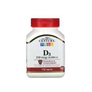 21st Century, Vitamin D3, 250 mcg (10,000 IU), 110 Tablets