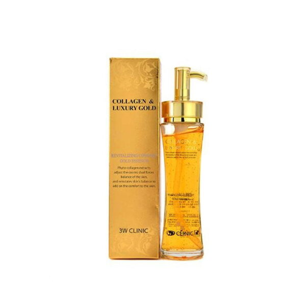 3W Clinic collagen and luxury revitalizing comfort 24K gold essence - 150ml