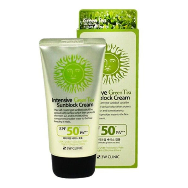 3W Clinic Intensive Green Tea Sunblock Cream SPF 50+PA+++ (70ml)