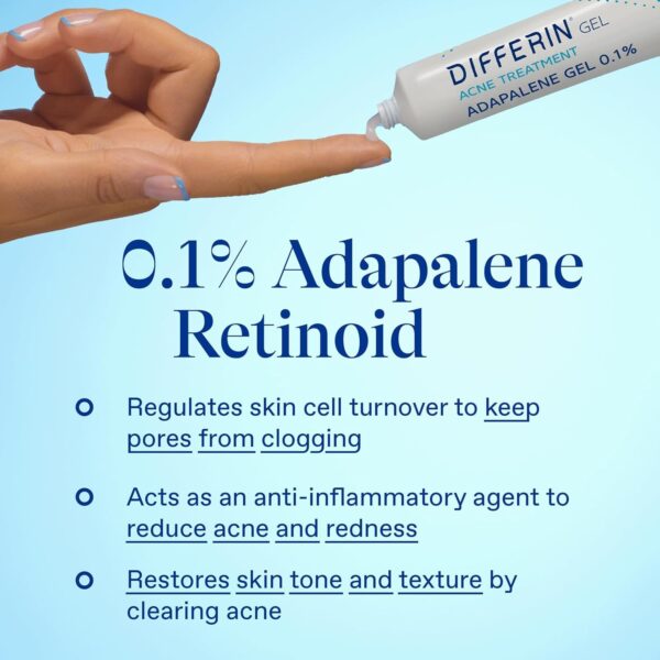 Differin Adapalene Gel 0.1% Acne Treatment 15g - Image 3