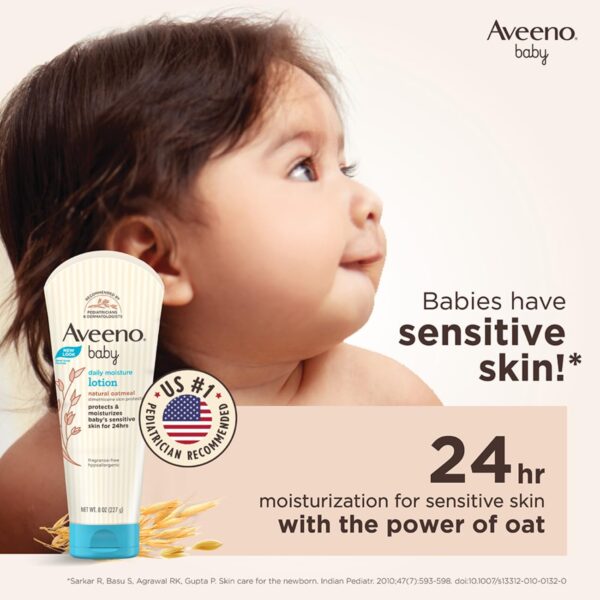 Aveeno Baby Daily Moisture Lotion - 227gm - Image 4