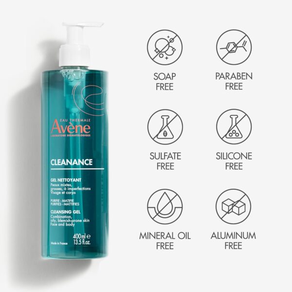Avène Cleanance Gel Cleanser Blemish-prone Skin 400ml - Image 3