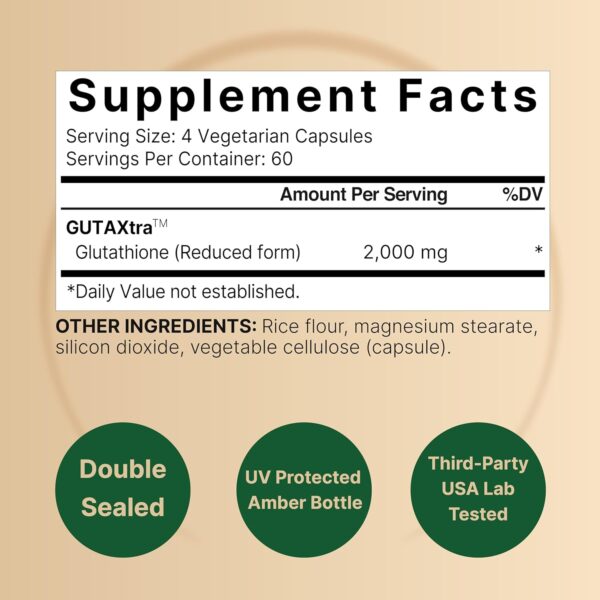 NatureBell Glutathione Supplement 2,000mg Per Serving, 240 Veggie Capsules - Image 2