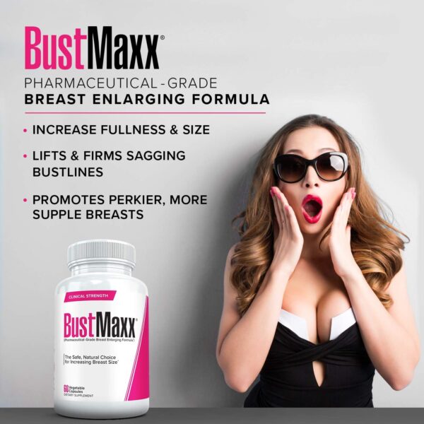 BustMaxx Natural Enhancement Supplement - 60 Capsules - Image 2