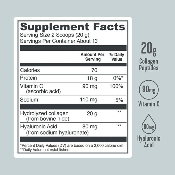 Vital Proteins Original Collagen Peptides Dietary Supplement 265g - Image 3