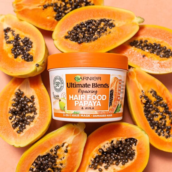 Garnier PAPAYA AND ALMA HAIR FOOD 390ml - Image 3