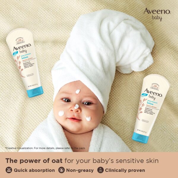 Aveeno Baby Daily Moisture Lotion - 227gm - Image 2
