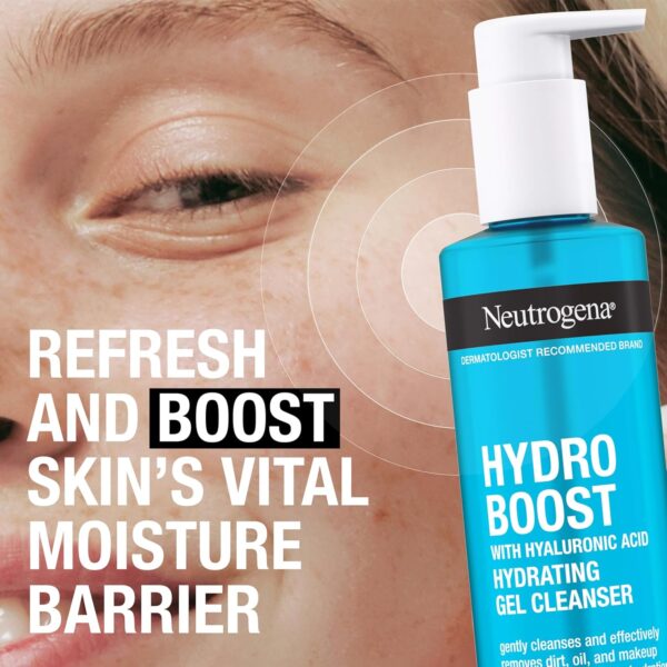 Neutrogena® Hydro Boost Hydrating Gel Cleanser With Hyaluronic Acid, Fragrance Free - Image 4
