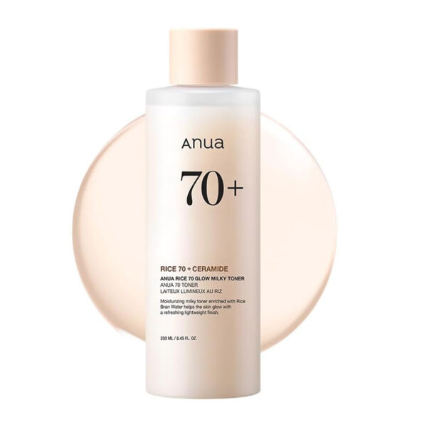 ANUA Rice 70 Glow Milky Toner – 250ml - Image 2