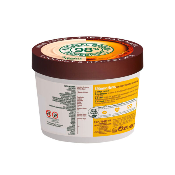 Garnier COCONUT AND MACADAMIA HAIR FOOD 390ml - Image 2