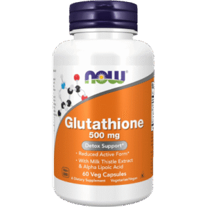 NOW Supplements, Glutathione 500 mg 60 Veg Capsules