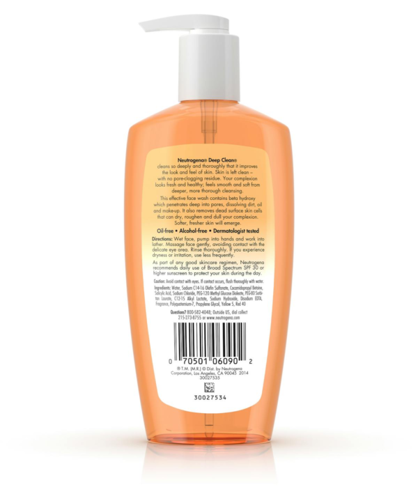 Neutrogena Deep Clean Facial Cleanser – 200ml - Image 4