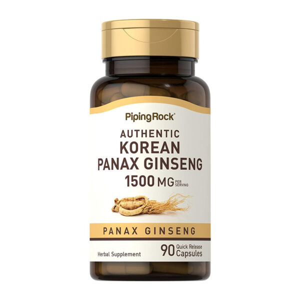 Piping Rock Korean Ginseng 1500mg Panax Ginseng 90 Capsules