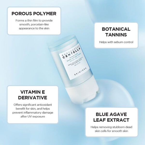 SKIN1004 MADAGASCAR CENTELLA HYALU-CICA SILKY-FIT SUN STICK 20G - Image 2