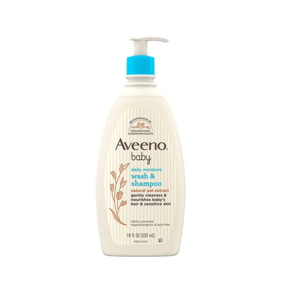 Aveeno Baby Daily Moisture Wash & Shampoo - 532ml