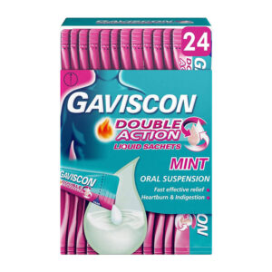 Gaviscon Double Action Liquid Sachets 24 X 10ml Mint Flavor