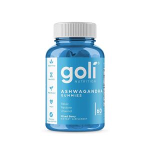 Goli Nutrition Ashwagandha Gummy, Mixed Berry - 60 Count