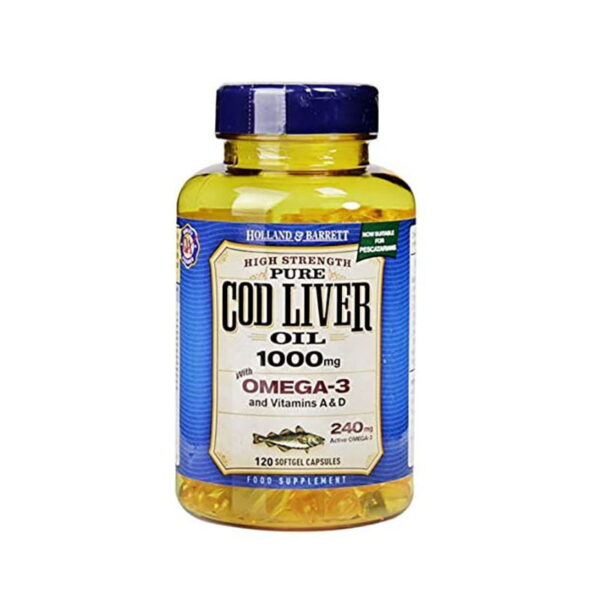 Holland & Barrett Cod Liver Oil 1000mg - 120 Capsules