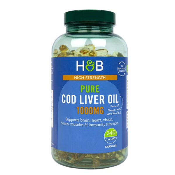 Holland & Barrett Cod Liver Oil 1000mg - 240 Capsules