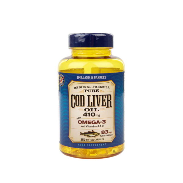 Holland & Barrett Cod Liver Oil 410mg - 250 Capsules
