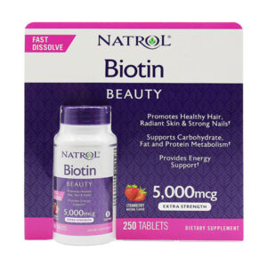 Natrol Biotin Fast Dissolve Strawberry Flavor 5000mcg 250 Tablets