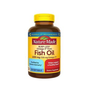 Nature Made Burp-Less Fish Oil 1200 mg Omega 3 Supplement - 120 Softgels