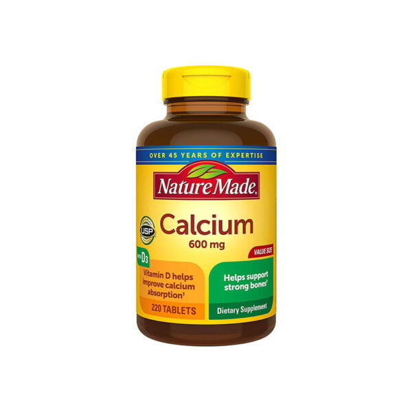 Nature Made Calcium 600 mg with Vitamin D3 - 220 Tablets