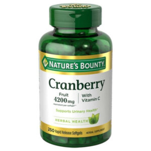 Nature’s Bounty Cranberry with Vitamin C 4200mg 250 Softgels