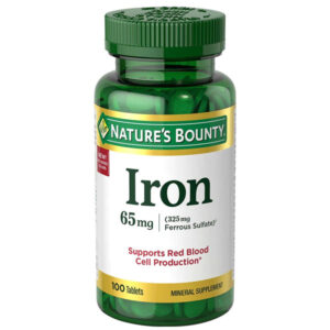 Nature’s Bounty Iron 65 Mg (325 mg Ferrous Sulfate) 100 Tablets