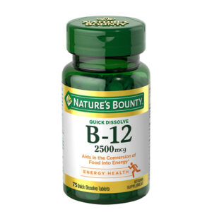 Nature’s Bounty Vitamin B12 2500 mcg 75 Quick Dissolve Tablets