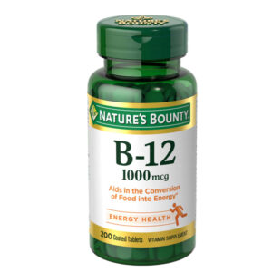 Nature’s Bounty Vitamin B12 Tablets, 1000 mcg, 200 Coun