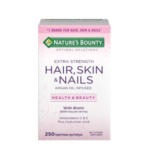 Nature's Bounty Extra Strength Hair, Skin & Nails 5,000 mcg of Biotin , 250 Rapid Release Softgels