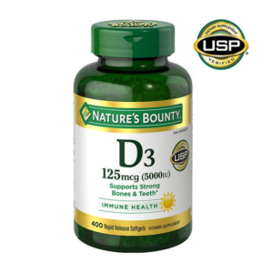 Nature's Bounty Vitamin D3 125 mcg,5000iu 400 Softgels