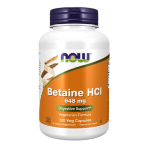 Now Betaine HCl 648 mg 120 Veg Capsules