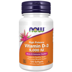 Now Food Vitamin D-3 5000 IU 120 Softgels