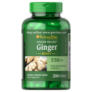 Puritan's Pride Ginger Root by® Supports Digestive Health* 550 Mg, 200 Capsules
