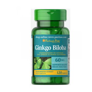 Puritan's Pride Ginkgo Biloba Standardized Extract 60 mg 120 Softgels