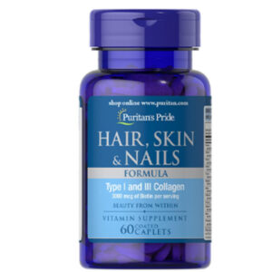 Puritan's Pride Hair Skin and Nails Biotin 3000 Mcg Formula Coated60 tablet
