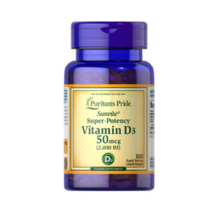 Puritan's Pride Vitamin D3 50 mcg (2000 IU) 100 Softgels