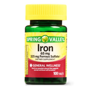 Spring Valley Iron 65mg 100 Tablets