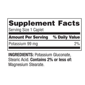 Spring Valley Potassium 99mg 250 Caplets