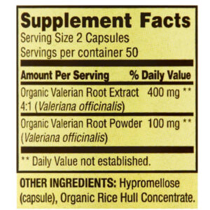 Spring Valley Valerian Root Capsules 500 mg 100 Capsules