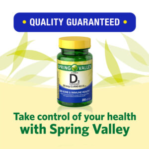 Spring Valley Vitamin D3 (2000 IU) 200 Softgels