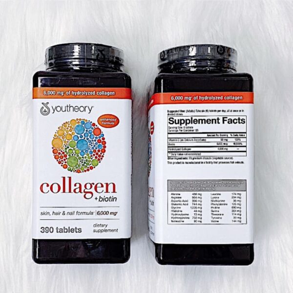 Youtheory Collagen Plus Biotin 390 Tablets - Image 2