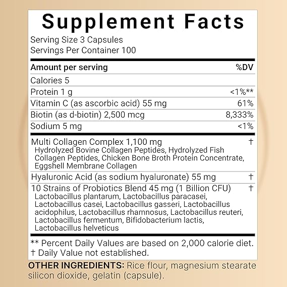 NatureBell Multi Collagen Complex – 300 Capsules - Image 3