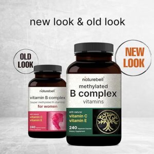NatureBell Methylated B Complex Vitamins – 240 Veggie Capsules